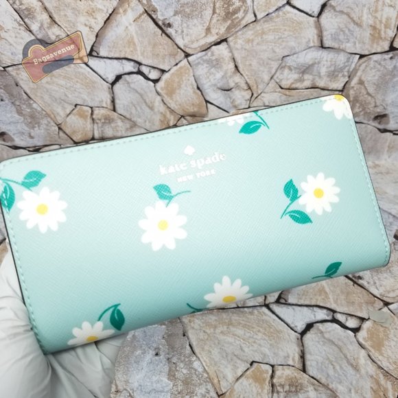 #bagsavenue Dana Dancing Aster Large Slim Bifold Wallet AphroditeKate Spade